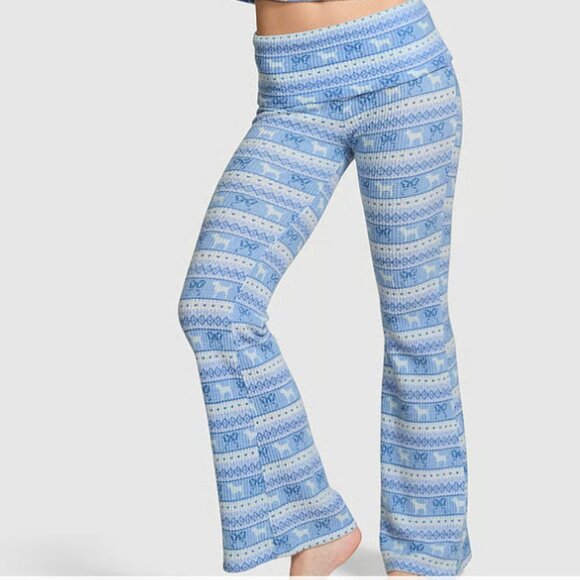 PINK x LoveShackFancy Waﬄe Long Pajama Set size XL - Picture 3 of 5